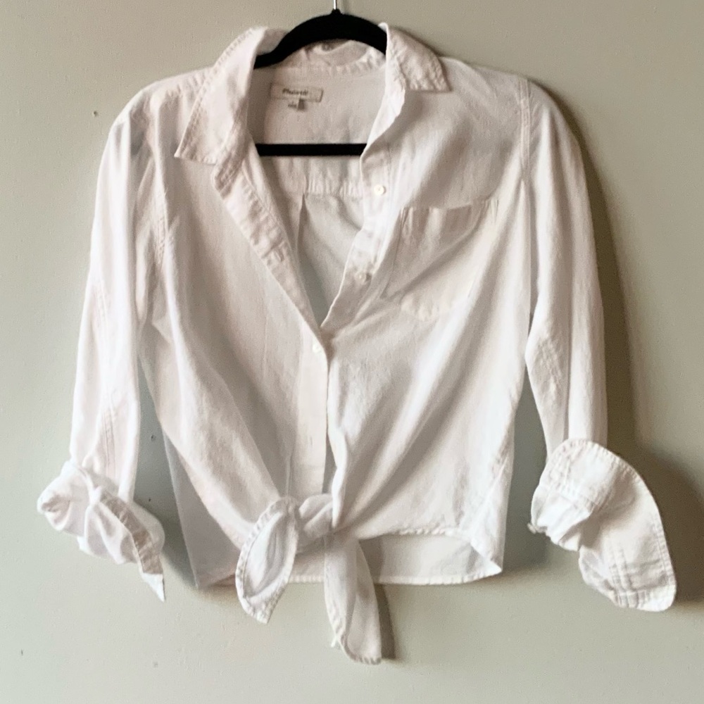 Madewell button down front tie